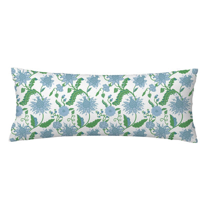 Block Print Floral Long Lumbar Pillow Covers, 14x36 Inch — Floral 1