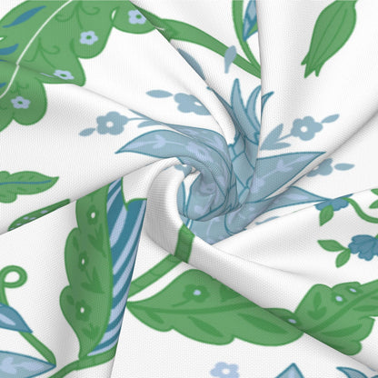 Block Print Floral Long Lumbar Pillow Covers, 14x36 Inch — Floral 1