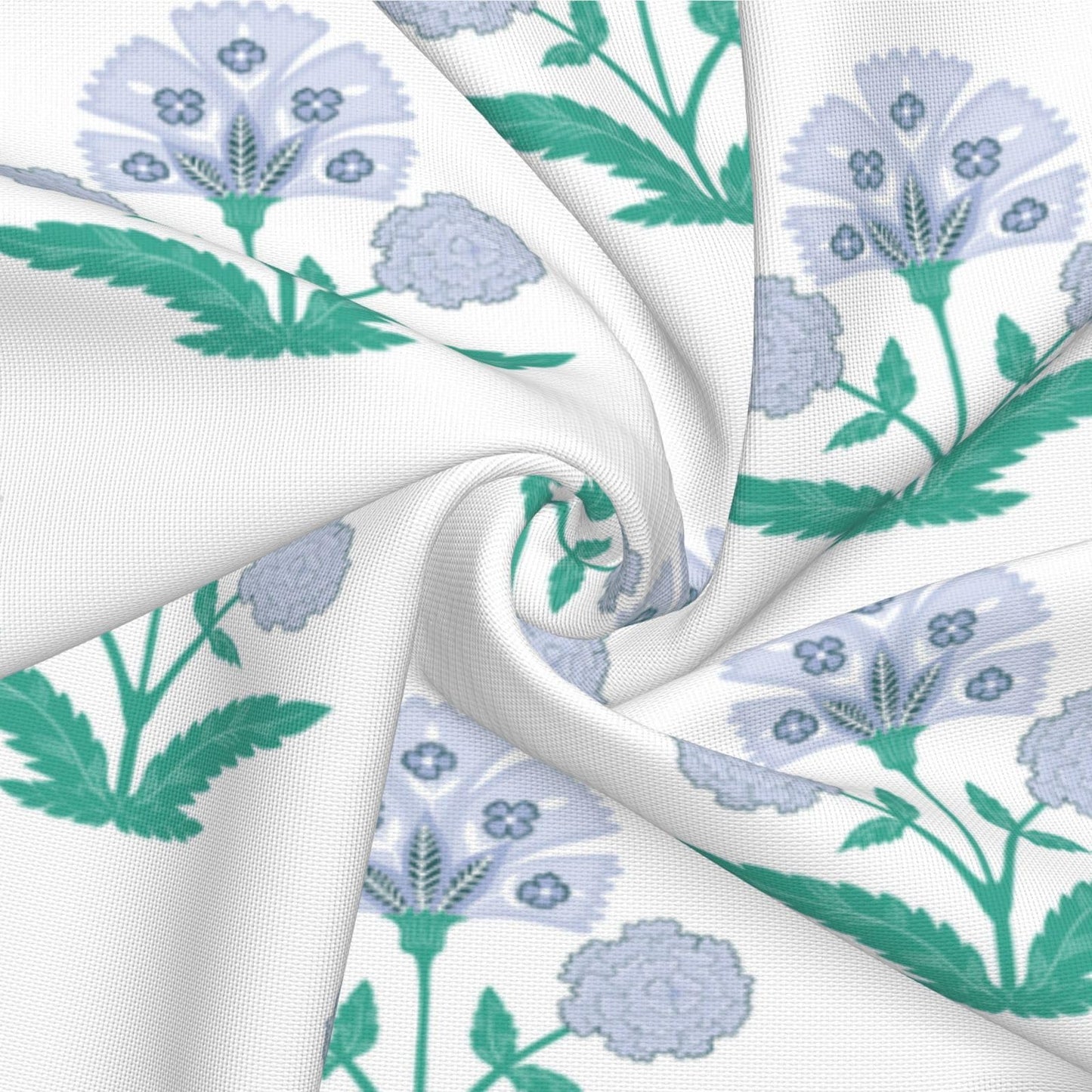 Block Print Floral Long Lumbar Pillow Covers, 14x36 Inch — Floral 10