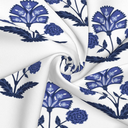 Block Print Floral Long Lumbar Pillow Covers, 14x36 Inch — Floral 5