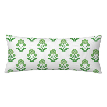 Block Print Floral Long Lumbar Pillow Covers, 14x36 Inch — Floral 6