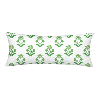 Block Print Floral Long Lumbar Pillow Covers, 14x36 Inch — Floral 6