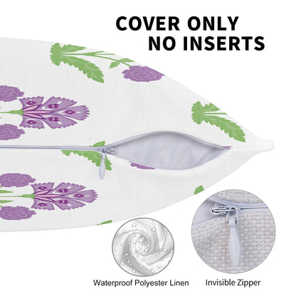 Block Print Floral Long Lumbar Pillow Covers, 14x36 Inch — Floral 8