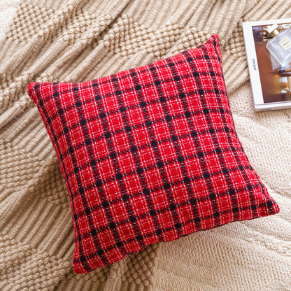 Christmas Plaid Pillow Covers — Red and Black Plaid