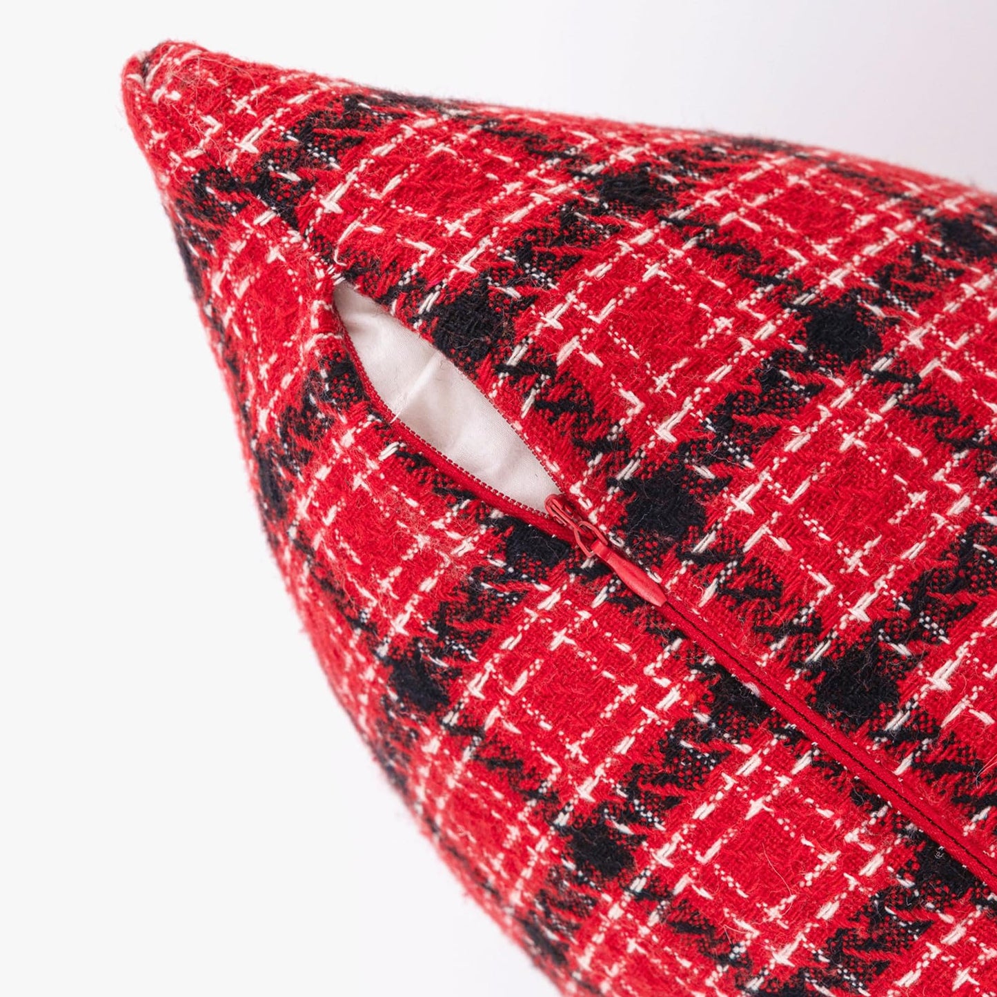 Christmas Plaid Pillow Covers — Red and Black Plaid