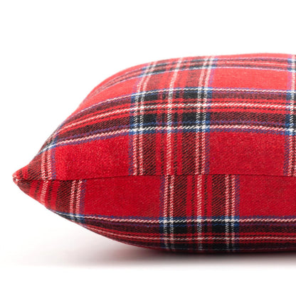 Christmas Plaid Pillow Covers — Red and Blue Plaid