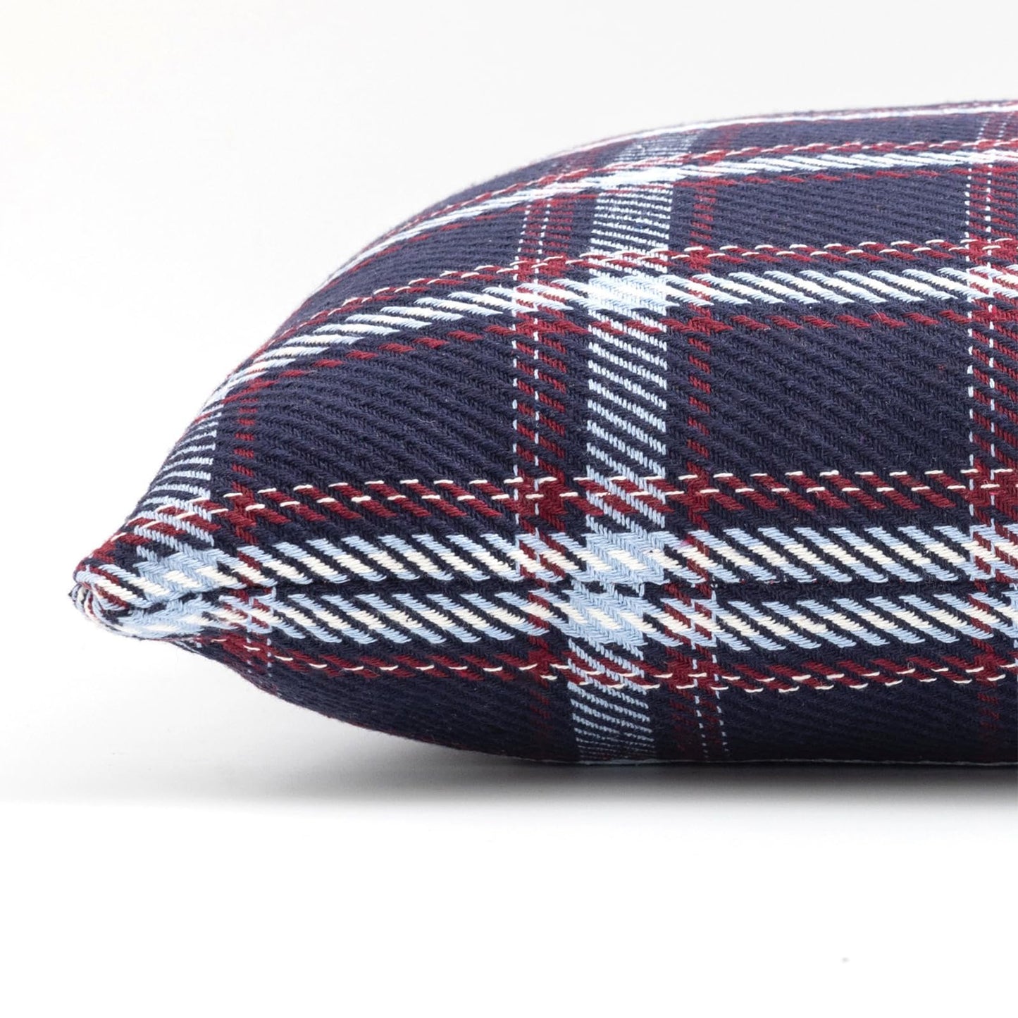 Christmas Plaid Pillow Covers — Navy Blue and Red Plaid
