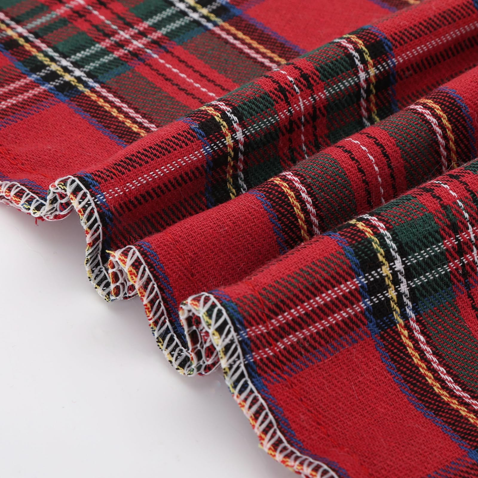 Christmas Tartan Plaid Pillow Covers, Set of 2 — Red Green Plaid