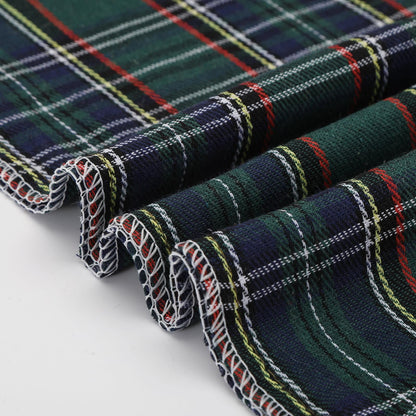 Christmas Tartan Plaid Pillow Covers, Set of 2 — Green Blue Plaid