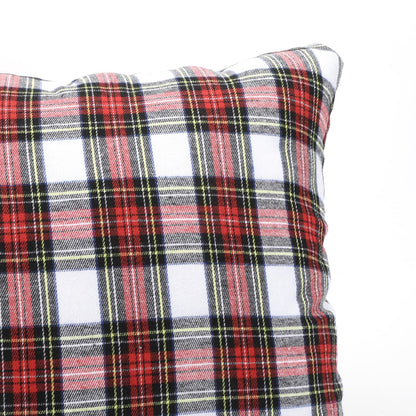 Christmas Tartan Plaid Pillow Covers, Set of 2 — Red Black Plaid