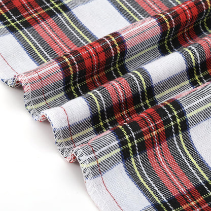 Christmas Tartan Plaid Pillow Covers, Set of 2 — Red Black Plaid