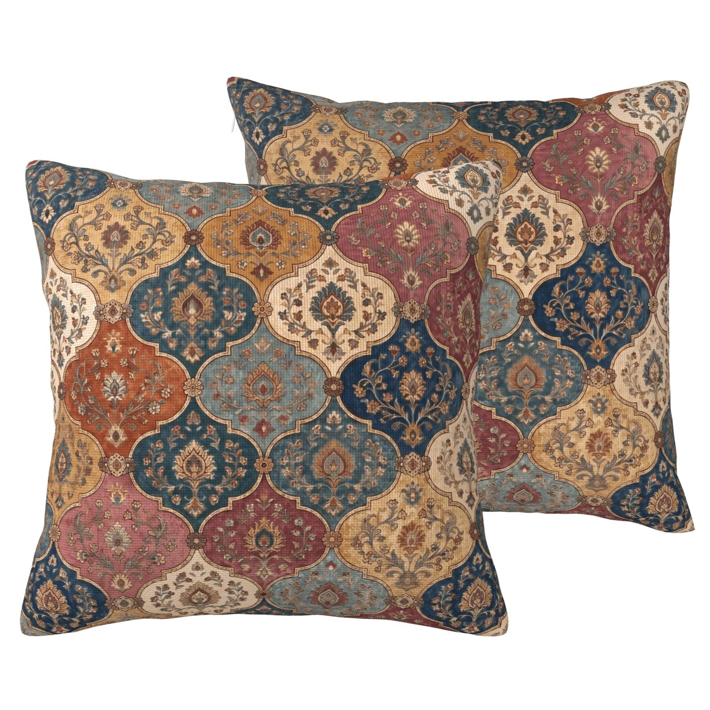 Boho Water-Resistant Outdoor Pillow Covers, Set of 2 — Multi-Color
