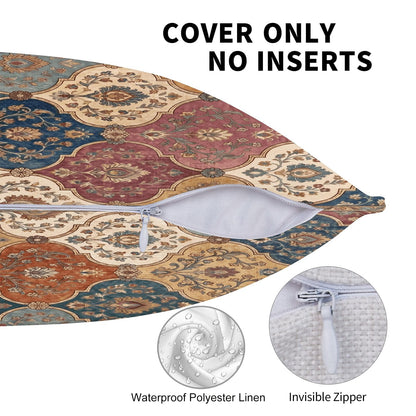 Boho Water-Resistant Outdoor Pillow Covers, Set of 2 — Multi-Color