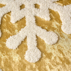 Tufted Snowflake Pillow Covers - Gold Tufted Snowflake