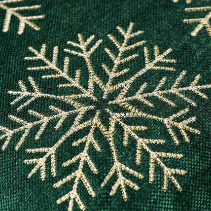 Tufted Snowflake Pillow Covers - Green Tasseled Snowflake