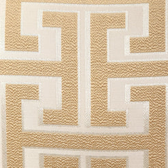 Geometric Jacquard Pillow Covers with Piping - Khaki