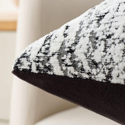 Abstract Marble Chenille Pillow Covers - Beige