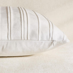 Pinch-Pleat Velvet Pillow Covers - White