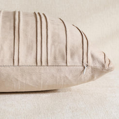 Pinch-Pleat Velvet Pillow Covers - Beige