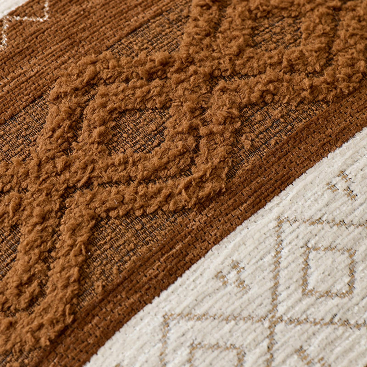 Boho Geometric Chenille Pillow Covers - Black Ivory