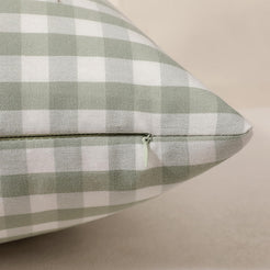Yarn-Dyed Gingham Pillow Covers - Sage Green Gingham